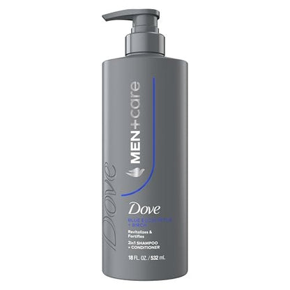 DOVE MEN + CARE Shampoo Eucalyptus & Birch 18 fl oz - Revitalizes & Fortifies for Real Hair Strength