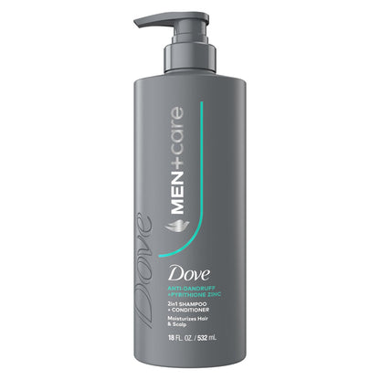 Dove Men+Care 2-in-1 Shampoo + Conditioner Dandruff Defense, 18 Fl Oz