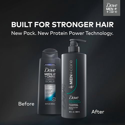 Dove Men+Care 2-in-1 Shampoo + Conditioner Dandruff Defense, 18 Fl Oz - görsel 6