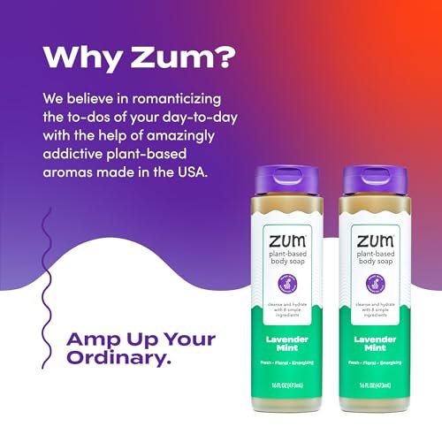 Zum Body Soap - Lavender Mint - 16 fl oz (2 Pack) - Natural Liquid Soap Avelisse