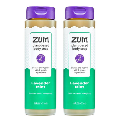 Zum Body Soap - Lavender Mint - 16 fl oz (2 Pack) - Natural Liquid Soap Avelisse