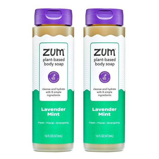 Zum Body Soap - Lavender Mint - 16 fl oz (2 Pack) - Natural Liquid Soap Avelisse