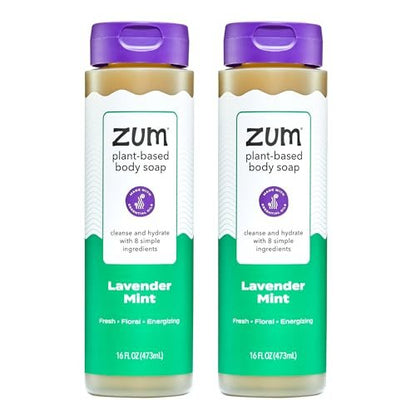 Zum Body Soap - Lavender Mint - 16 fl oz (2 Pack) - Natural Liquid Soap Avelisse