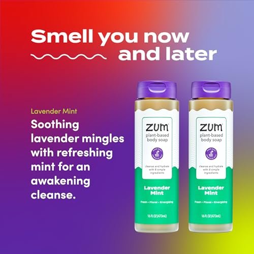 Zum Body Soap - Lavender Mint - 16 fl oz (2 Pack) - Natural Liquid Soap Avelisse