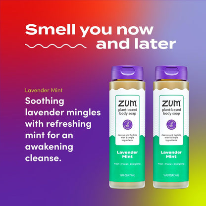 Zum Body Soap - Lavender Mint - 16 fl oz (2 Pack) - Natural Liquid Soap Avelisse