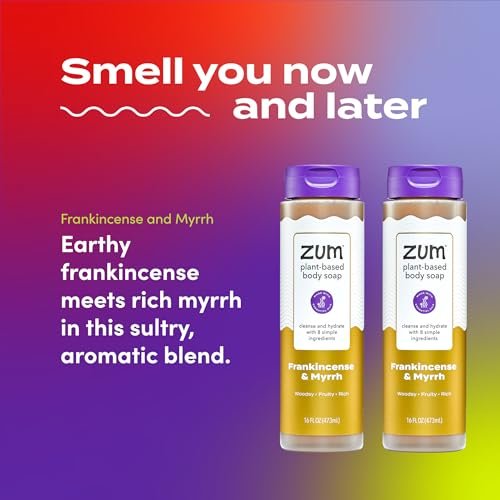 Zum Body Soap - Frankincense & Myrrh - 16 fl oz (2 Pack) - Natural Liquid Hand & Body Wash Avelisse