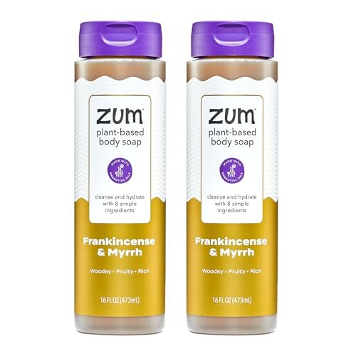 Zum Body Soap - Frankincense & Myrrh - 16 fl oz (2 Pack) - Natural Liquid Hand & Body Wash Avelisse