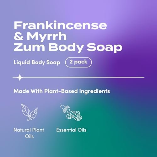 Zum Body Soap - Frankincense & Myrrh - 16 fl oz (2 Pack) - Natural Liquid Hand & Body Wash Avelisse