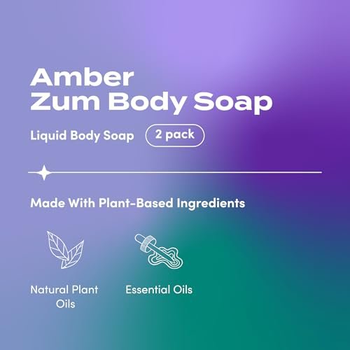 Zum Body Soap - Amber - 16 fl oz (2 Pack) - All-Natural Hand & Body Wash Avelisse