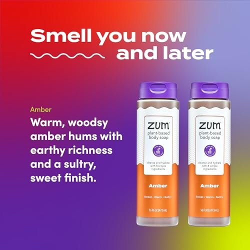 Zum Body Soap - Amber - 16 fl oz (2 Pack) - All-Natural Hand & Body Wash Avelisse