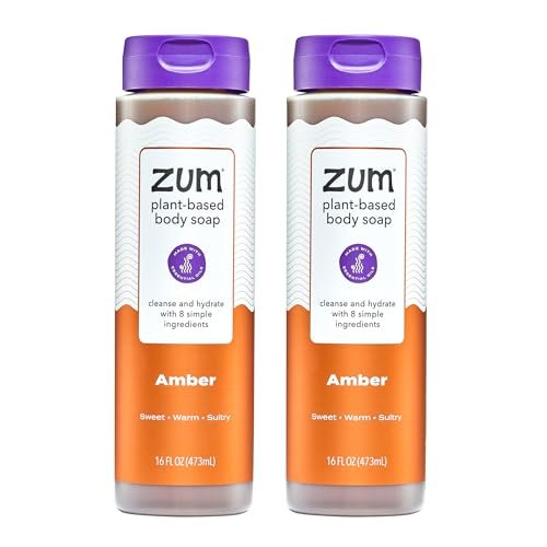 Zum Body Soap - Amber - 16 fl oz (2 Pack) - All-Natural Hand & Body Wash Avelisse