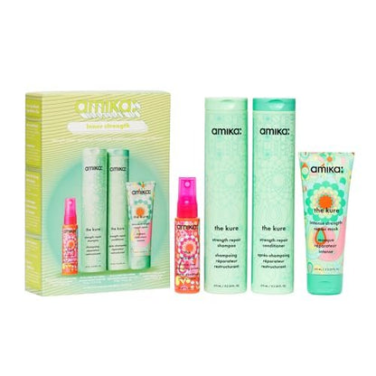 Amika Inner Strength Repair Routine Set – Shampoo, Conditioner & Treatment for Dry, Damaged Hair Avelisse