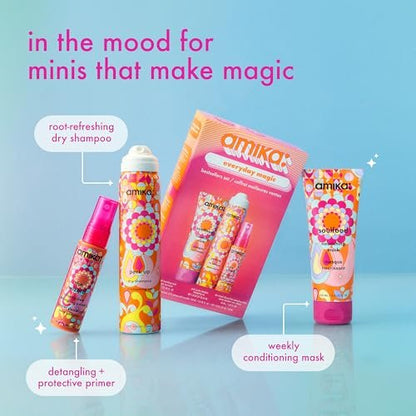 Amika Everyday Magic Bestsellers Set | Travel-Size Hair Care Gift for All Hair Types Avelisse