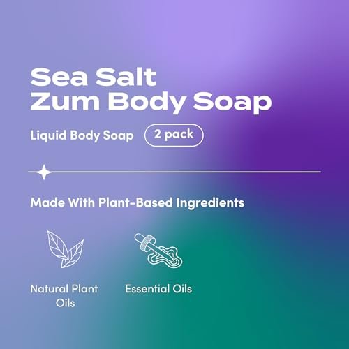 Zum Body Soap Sea Salt - 16 fl oz (2 Pack) - All-Natural Liquid Soap Avelisse