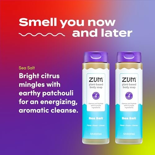 Zum Body Soap Sea Salt - 16 fl oz (2 Pack) - All-Natural Liquid Soap Avelisse
