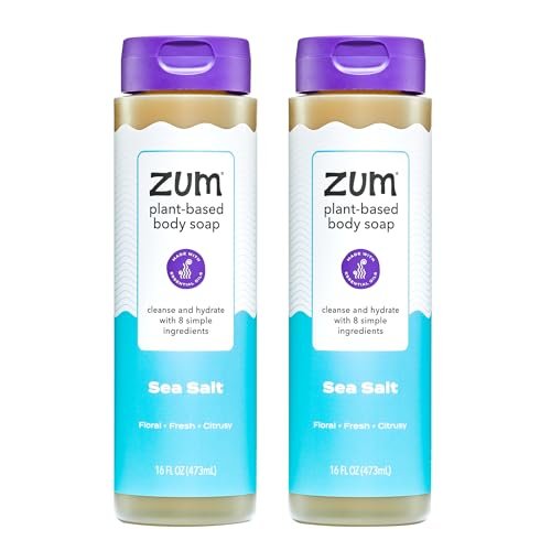 Zum Body Soap Sea Salt - 16 fl oz (2 Pack) - All-Natural Liquid Soap Avelisse