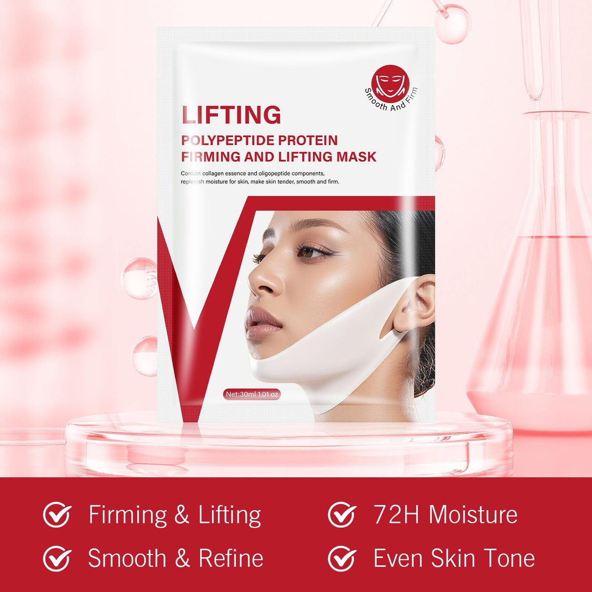 YAFUSIPE V Line Face Lifting Mask – 10 Pack – Convenient 10-Pack: With 10 masks per pack, you can enjoy a – Image 9