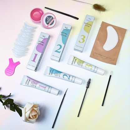 PERMANIA Korean Lash Lift Kit & Brow Lamination Kit - Tube Design Easy Application for Natural Lifting & Curling with Detailed Instructions Avelisse