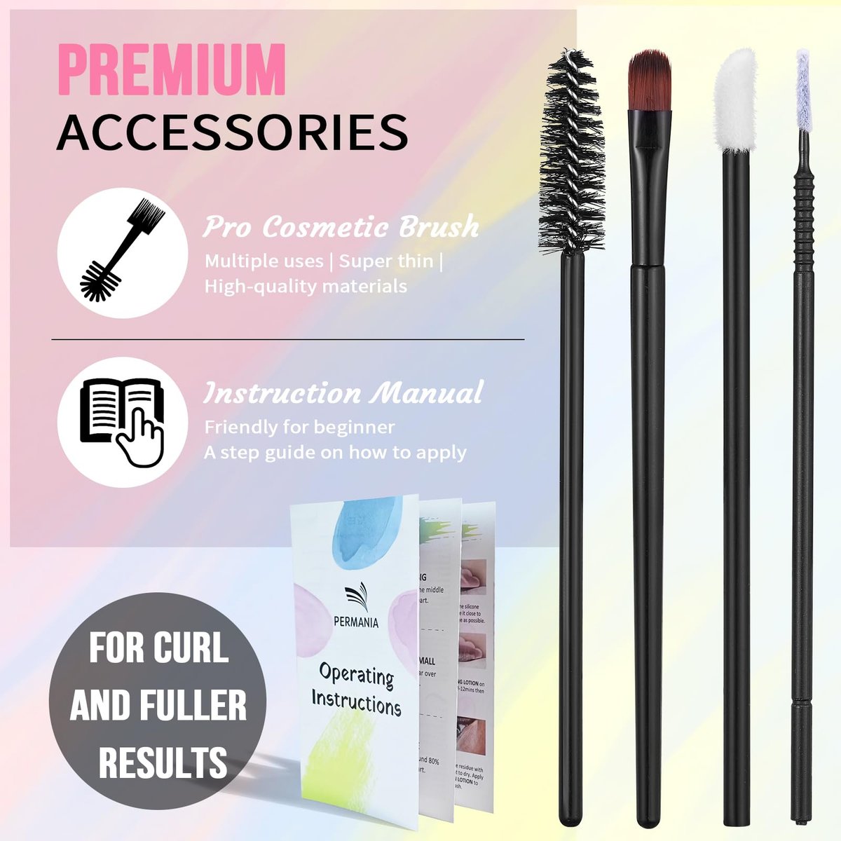 PERMANIA Korean Lash Lift Kit & Brow Lamination Kit - Tube Design Easy Application for Natural Lifting & Curling with Detailed Instructions Avelisse