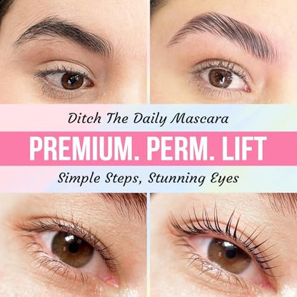 PERMANIA Korean Lash Lift Kit & Brow Lamination Kit - Tube Design Easy Application for Natural Lifting & Curling with Detailed Instructions Avelisse