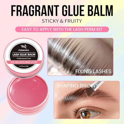 PERMANIA Korean Lash Lift Kit & Brow Lamination Kit - Tube Design Easy Application for Natural Lifting & Curling with Detailed Instructions Avelisse