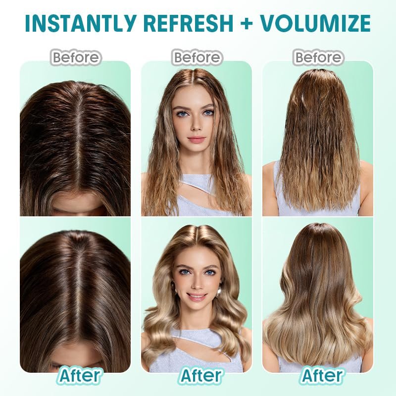 SHEGLAM Dry Shampoo Gel - TSA Approved Non Aerosol Travel Size, Instant Oil Control, No Residue, Volumizing Scalp Care for Oily Hair, Refreshing Citrus Scent (2.36 fl oz) - görsel 5