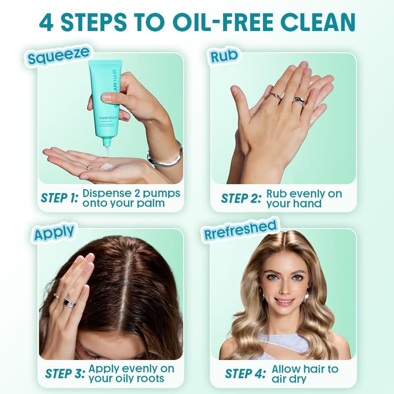 SHEGLAM Dry Shampoo Gel - TSA Approved Non Aerosol Travel Size, Instant Oil Control, No Residue, Volumizing Scalp Care for Oily Hair, Refreshing Citrus Scent (2.36 fl oz) - görsel 9