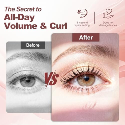 Heated Eyelash Curler Fast Heat Up in 15s, Electric Lash Curler with 2 Temperature Modes for 24H Long-Lasting Curls, Type-C Rechargeable, Quick Natural Curling Eye Lashes (Pink) Avelisse