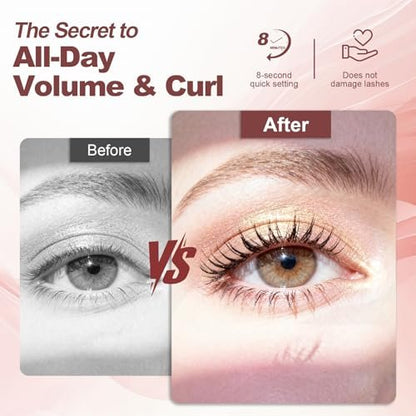 Heated Eyelash Curler Fast Heat Up in 15s, Electric Lash Curler with 2 Temperature Modes for 24H Long-Lasting Curls, Type-C Rechargeable, Quick Natural Curling Eye Lashes (Pink) Avelisse