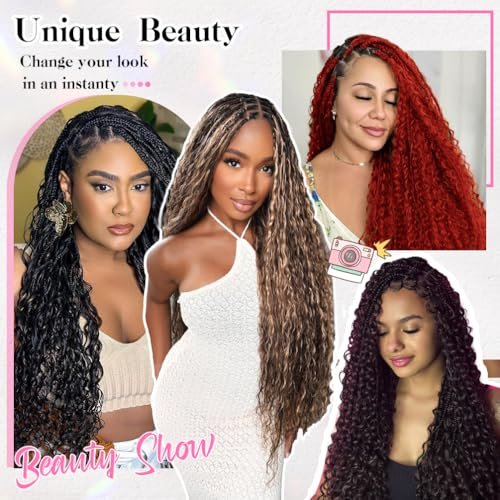 22 Inch Deep Wave Human Braiding Hair for Boho Braids - 50g 1 Bundle/Pack Pink 100% Unprocessed 12A Brazilian Virgin Human Hair Bulk, No Weft, Wet & Wavy Curly Extensions - görsel 12