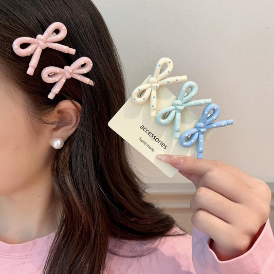 Lemeilleur 8-Pack Acrylic Bow Hair Clips – Duck Teeth No-Slip Hair Pins for Women, Girls, Kids – Multicolor Hair Barrettes for Thick & Thin Hair