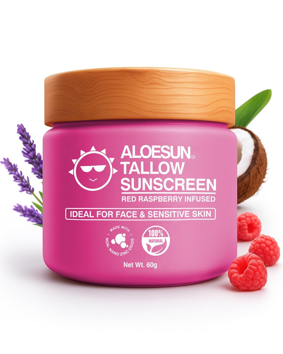 Organic Beef Tallow Sunscreen SPF 30 - Natural Sunblock Lotion for Face and Body with Non Nano Zinc Oxide Mineral Protection - Reef Safe Travel Size Tallow Moisturizer for Adult and Baby - 2.12 Oz Avelisse