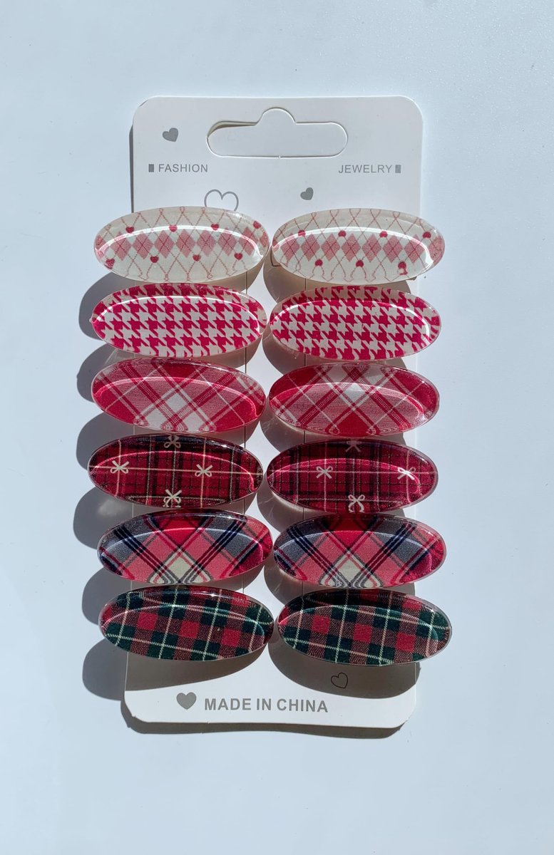 Lemeilleur 12 PCs (6 Pairs) 1.6 Inches Vintage Acrylic Resin Alligator Hair Barrettes - Cute Hair Pins for Girls Kids - görsel 7