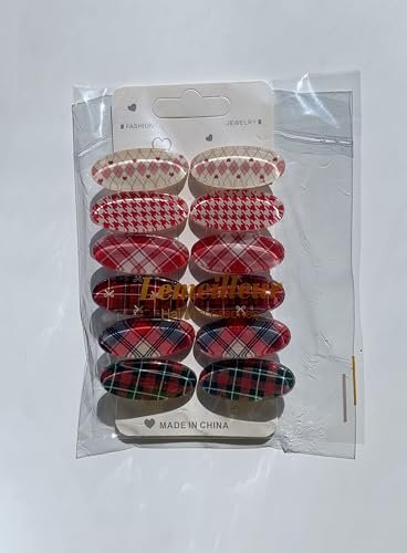 Lemeilleur 12 PCs (6 Pairs) 1.6 Inches Vintage Acrylic Resin Alligator Hair Barrettes - Cute Hair Pins for Girls Kids - görsel 6
