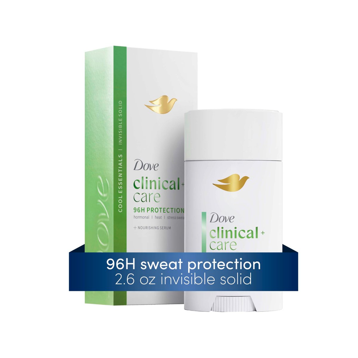 Dove Clinical + Care Antiperspirant Deodorant Invisible Solid Stick for Women, Cool Essentials with Nourishing Serum, 2.6 oz - görsel 7