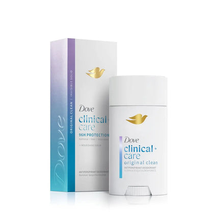 Dove Clinical + Care Antiperspirant Deodorant Invisible Solid Stick for Women, Original Clean with Nourishing Serum, 2.6 oz Avelisse