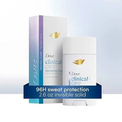 Dove Clinical + Care Antiperspirant Deodorant Invisible Solid Stick for Women, Original Clean with Nourishing Serum, 2.6 oz Avelisse