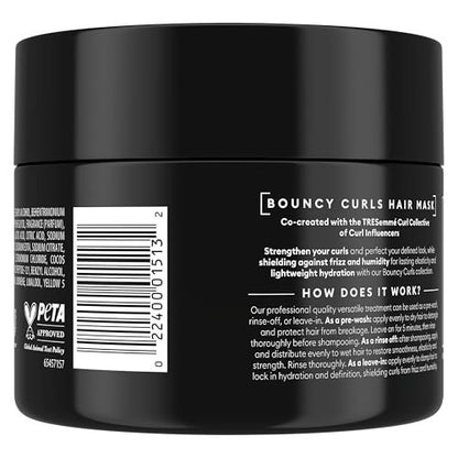 TRESemmé Multi-Tasking Hair Mask for Bouncy Curls - Lightweight Hydrate, Strengthen & Define with Peptide Blend, 8 fl oz