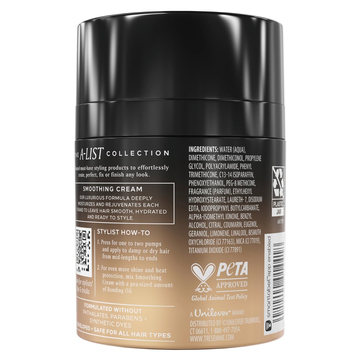 TRESemmé Smoothing Cream 3.04 FL OZ - A-List Collection Frizz-Control & Deep Hydration for All Hair Types - görsel 3