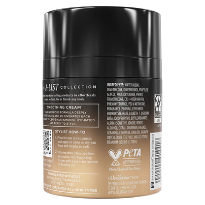 TRESemmé Smoothing Cream 3.04 FL OZ - A-List Collection Frizz-Control & Deep Hydration for All Hair Types