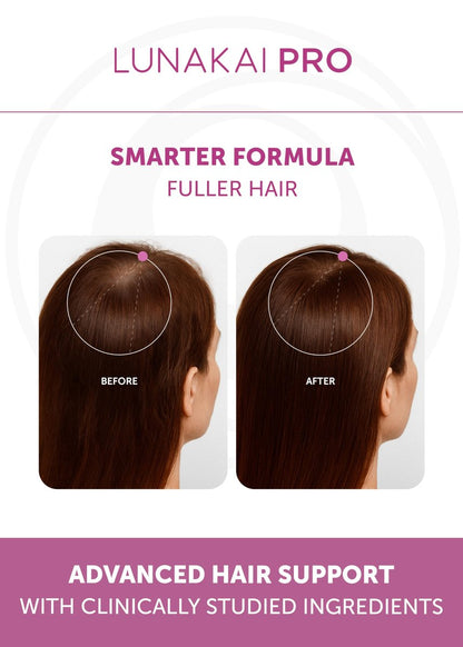 Lunakai USA Made Hair Growth Supplement for Women - Advanced 20 Nutrient with Marine Collagen, Saw Palmetto, Biotin & Keratin - Daily Hair Vitamins for Thicker Strands - 90 Capsules Avelisse