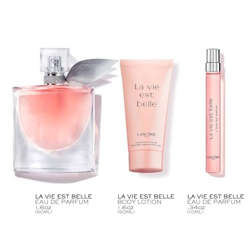 Lancôme La Vie Est Belle Gift Set – Full-Size Refillable Eau De Parfum, Purse Spray & Body Lotion, Limited Edition for Women Avelisse