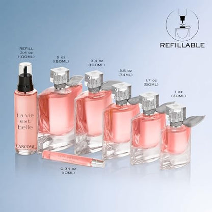 Lancôme La Vie Est Belle Gift Set – Full-Size Refillable Eau De Parfum, Purse Spray & Body Lotion, Limited Edition for Women Avelisse