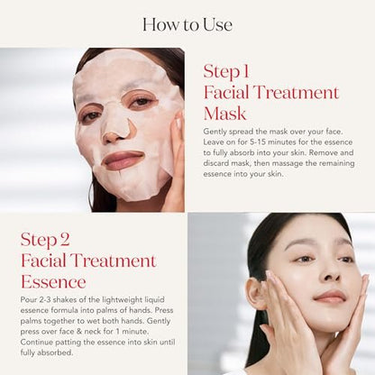 SK-II Glow Up Duo Anti-Aging Skin Care Set - Facial Treatment Essence & 3 Hydrating Face Masks (4 Count) Avelisse