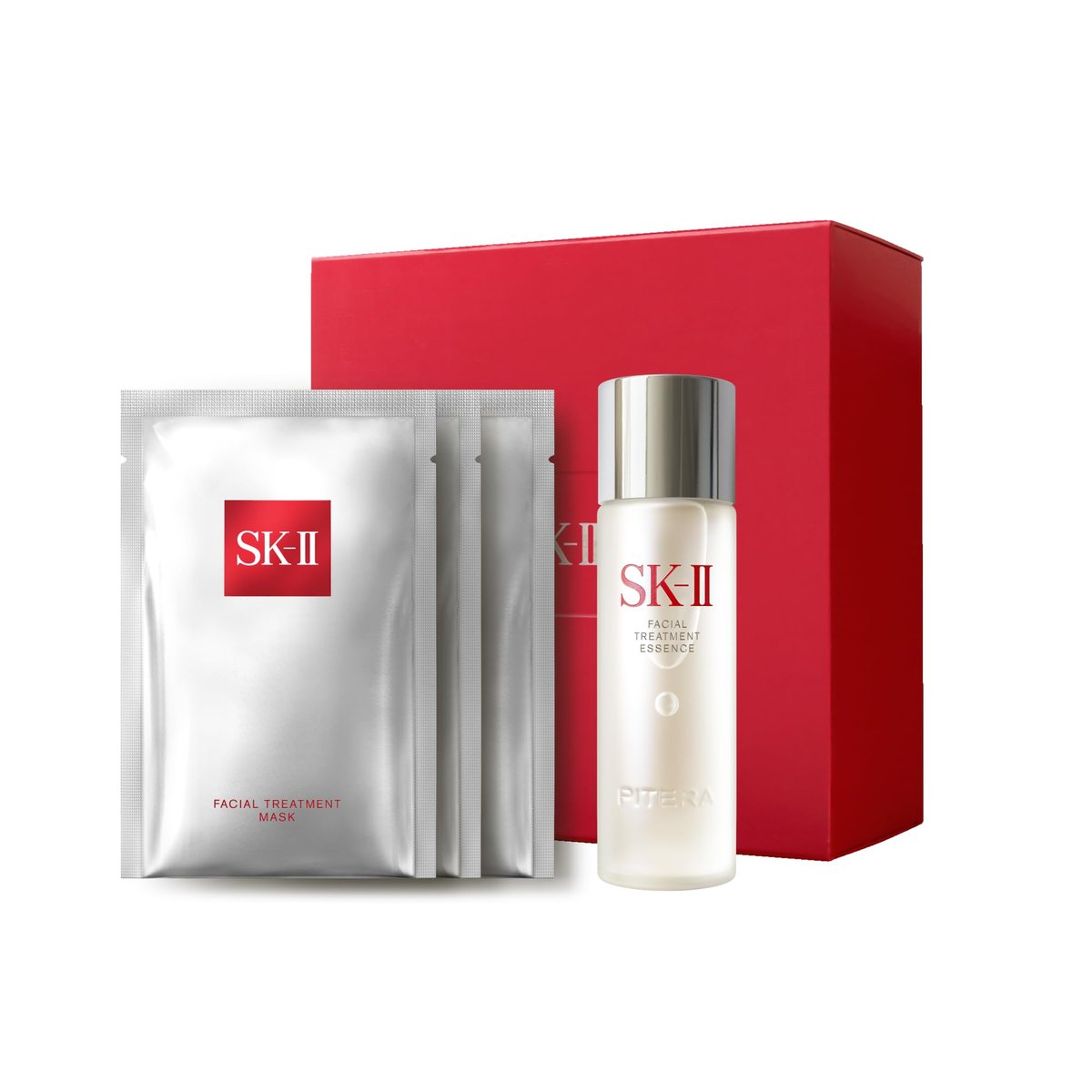 SK-II Glow Up Duo Anti-Aging Skin Care Set - Facial Treatment Essence & 3 Hydrating Face Masks (4 Count) Avelisse