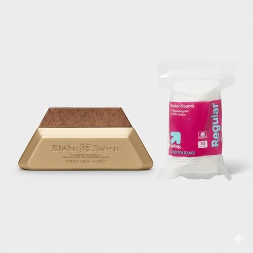 Blake Brownn Strengthening Hair Mask - Sandalwood Vanille, Warm Vanilla Scent, 8 oz with Makeup Remover Pads - görsel 2