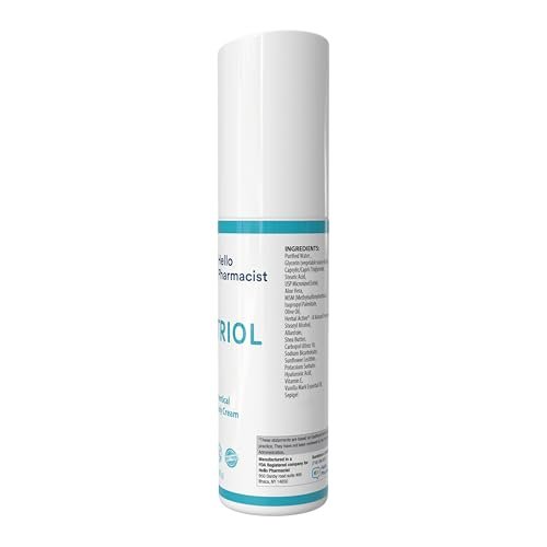 HelloPharmacist Natural Bioidentical Estriol 5.0 Professional Cream for Women - Menopause Support with Hyaluronic Acid & Moisturizers - 3 oz Avelisse
