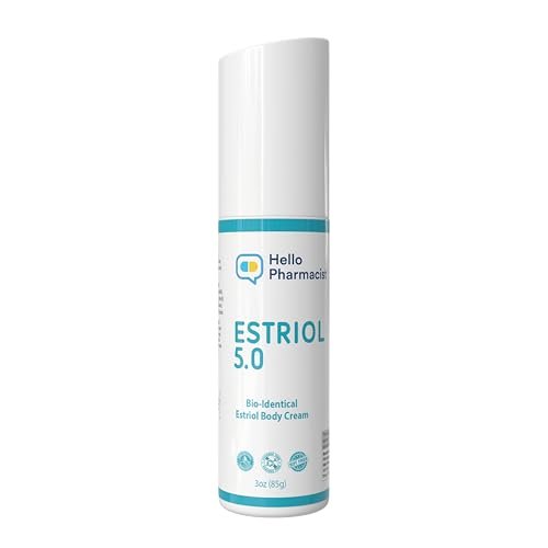 HelloPharmacist Natural Bioidentical Estriol 5.0 Professional Cream for Women - Menopause Support with Hyaluronic Acid & Moisturizers - 3 oz Avelisse