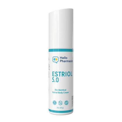 HelloPharmacist Natural Bioidentical Estriol 5.0 Professional Cream for Women - Menopause Support with Hyaluronic Acid & Moisturizers - 3 oz Avelisse