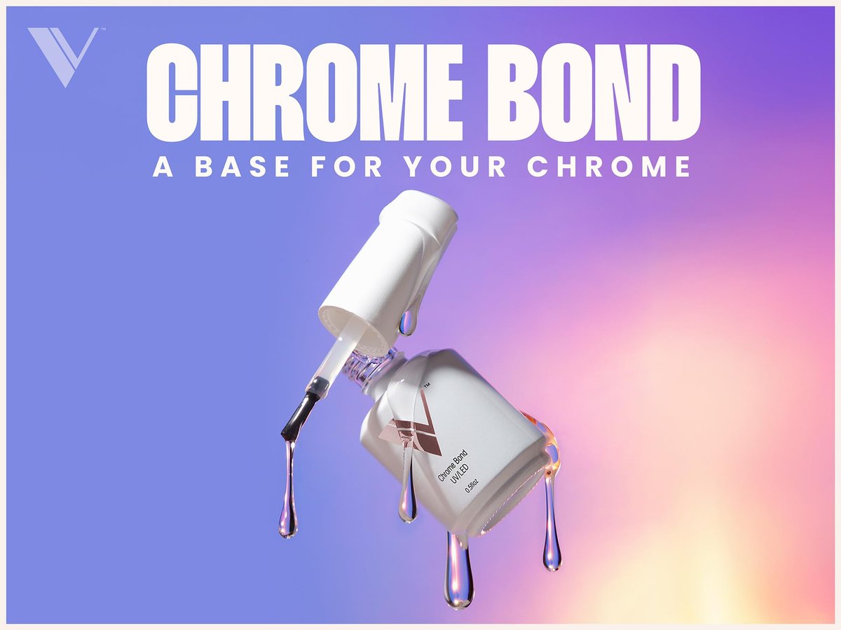 V Beauty Pure Chrome Nail Bond - Chrome Base Coat for Precise Powder Placement & Maximum Retention, Beginner-Friendly Formula, Protects Against Lifting and Chipping, 15 mL - görsel 4